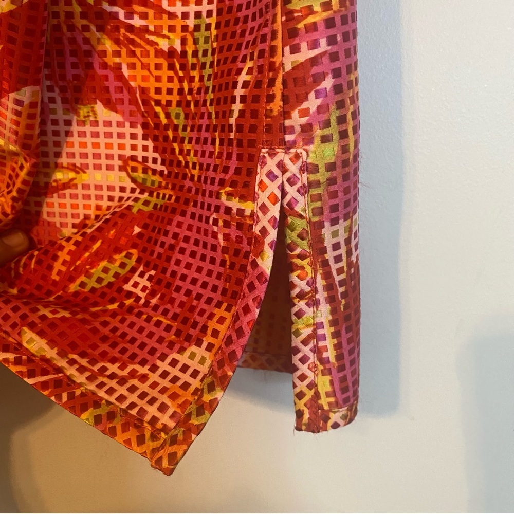 Vibrant Floral Blazer in Red-Pink-Orange by A La Carte XL - Picture 5 of 8
